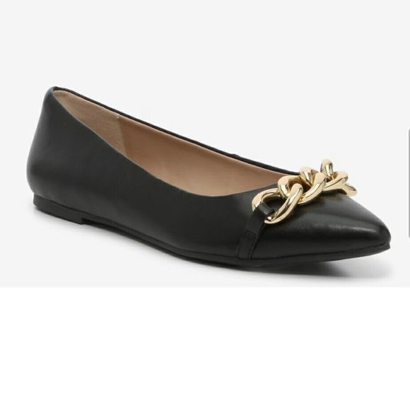Mix No. 6 Shoes - Mix No. 6 Incil Women's Chain Flat Black Lux Nappa Shoes Size 8M